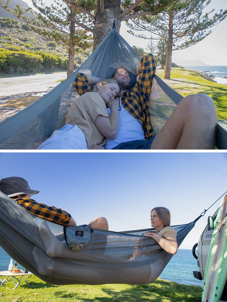 Cheap Goat Tents  Cobweb Hammock Breathable Ice Feel Mesh Spring Summer Outdoor Camping Tearproof Swing Hammock Bearing 200kg Portable Tents 